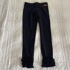 Matilda Jane size 8 ruffled black leggings